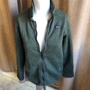 Patagonia Kids Jacket Hunter Green Size L  (12) Zip Up W/side Pockets